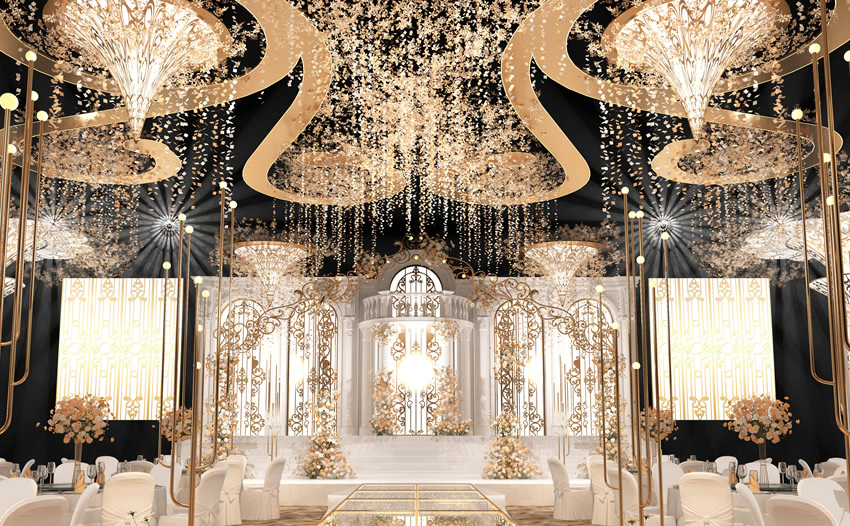 泗阳花木兰喜事汇金色大厅效果展示